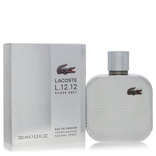 Lacoste Eau De Lacoste L.12.12 Silver Grey by Lacoste Eau De Parfum Spray 3.3 oz for Men