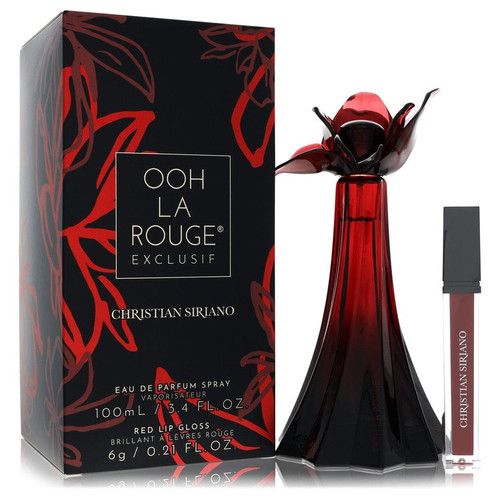 Christian Siriano Ooh la Rouge Exclusif by Christian Siriano Eau De Parfum Spray + 0.21 oz  Red Lip Gloss 3.4 oz for Women