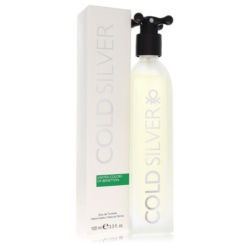 Cold Silver by Benetton Eau De Toilette Spray 3.3 oz for Men