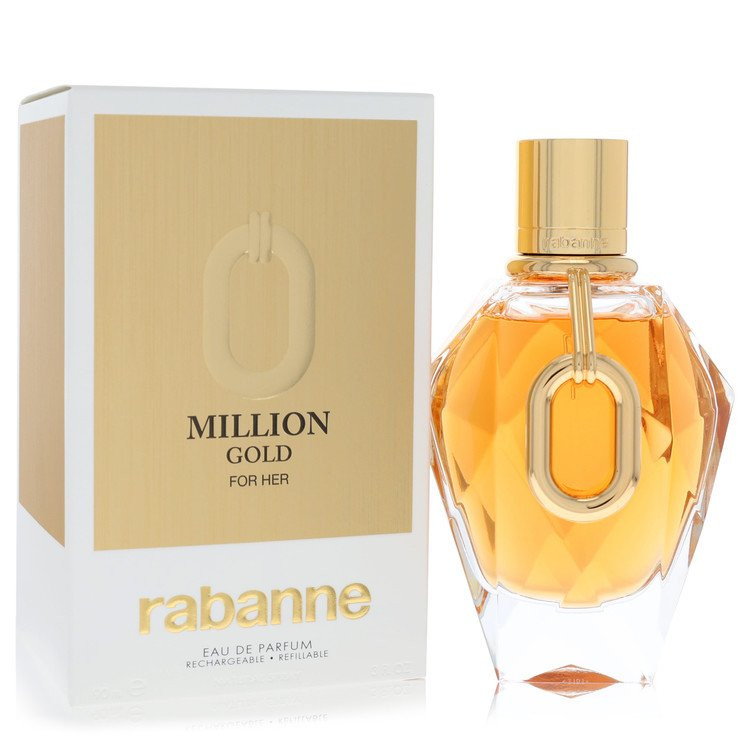 Paco Rabanne Million Gold by Paco Rabanne Eau De Parfum Refillable Spray (Unboxed) 3 oz for Women