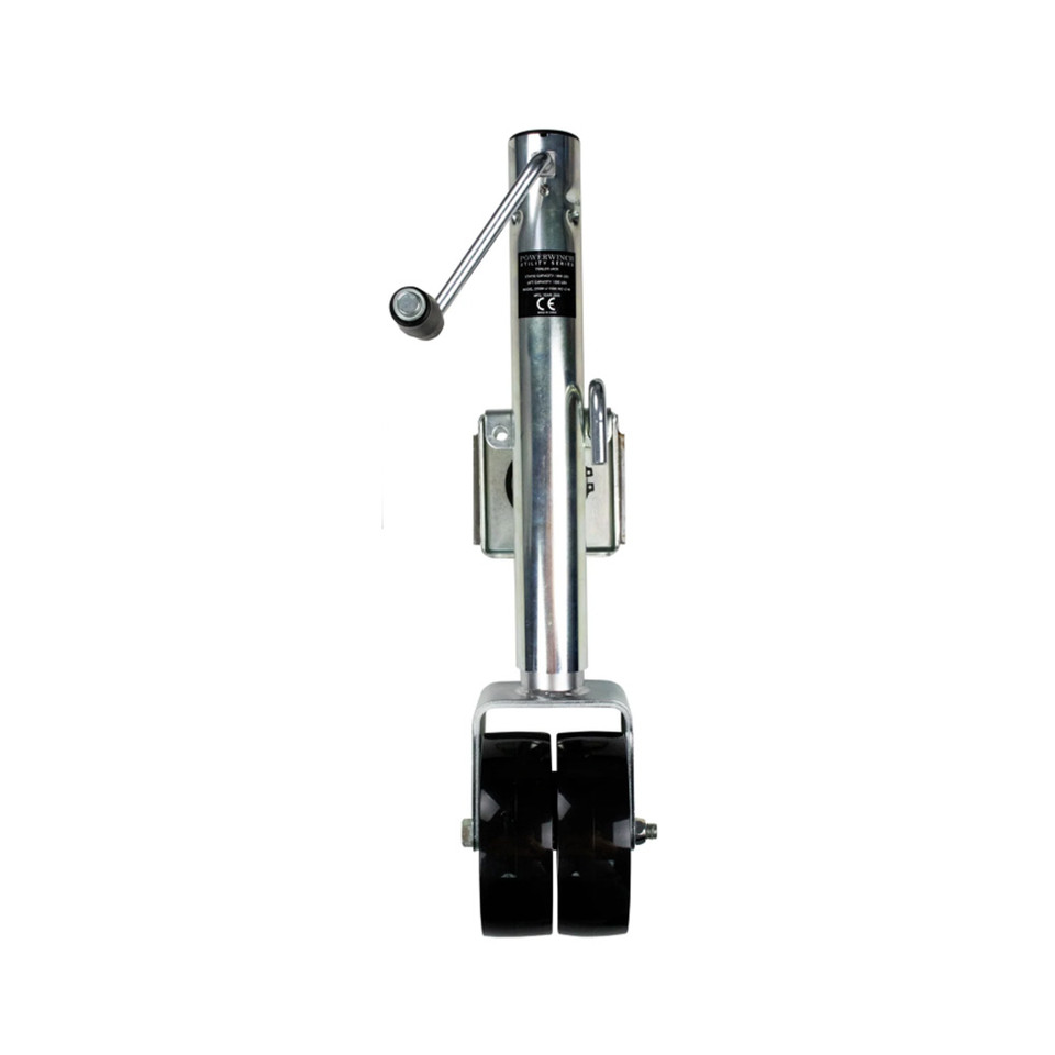 Powerwinch Utility Series Jack - 1500lb, Bolt-On, Double Wheel, Zinc