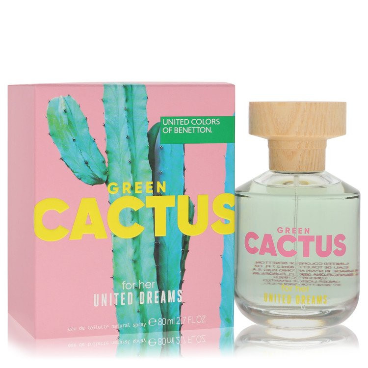 United Dreams Green Cactus by Benetton Eau De Toilette Spray 2.7 oz for Women