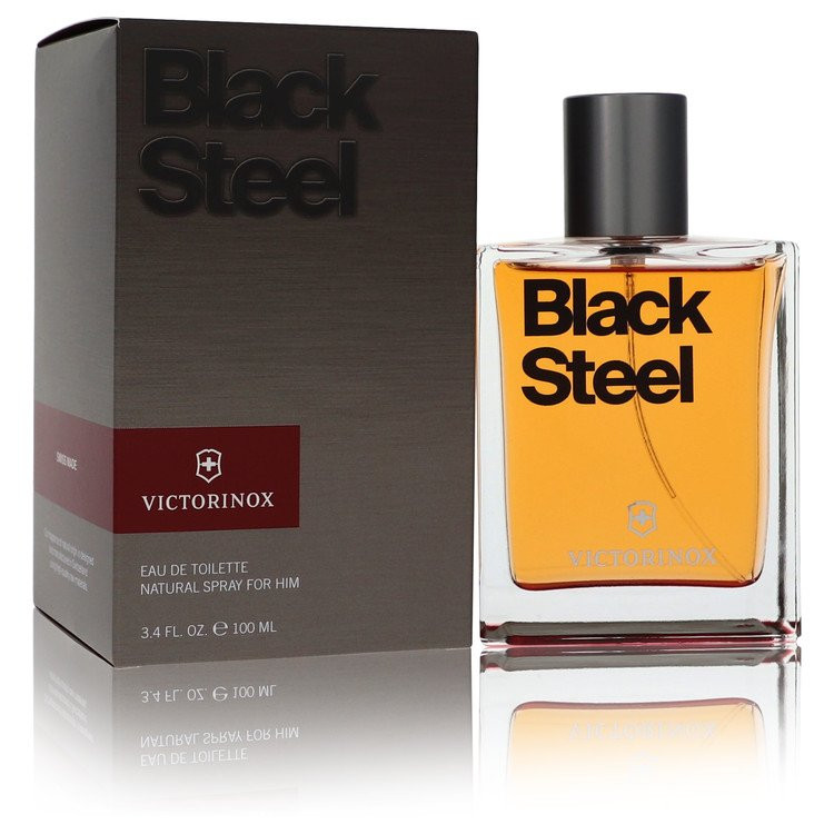 Swiss Army Black Steel by Victorinox Eau De Toilette Spray 3.4 oz for Men