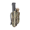 High Speed Gear Double Decker TACO rifle and pistol magazine pouch in olive drab, angled side view