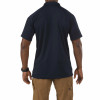 Back view of 5.11 Performance Short Sleeve Polo demonstrating a professional appearance | Dark Navy