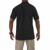 Back view of 5.11 SS Utility Polo showing professional tactical styling and regular fit. | Black