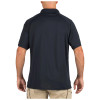 Back view of 5.11 SS Helios Polo showing professional tactical styling and regular fit. | Dark Navy