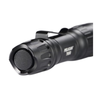 Pelican 7600 tactical flashlight rear view showing push‑button tail switch