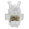 Agilite Battleshell 8019MTC1SZ Multicam mounted on plate carrier with magazines showing closed pouch position on loaded kit