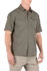 5.11 Tactical Freedom Flex Short Sleeve Shirt - Ranger Green - Three-Quarter View
