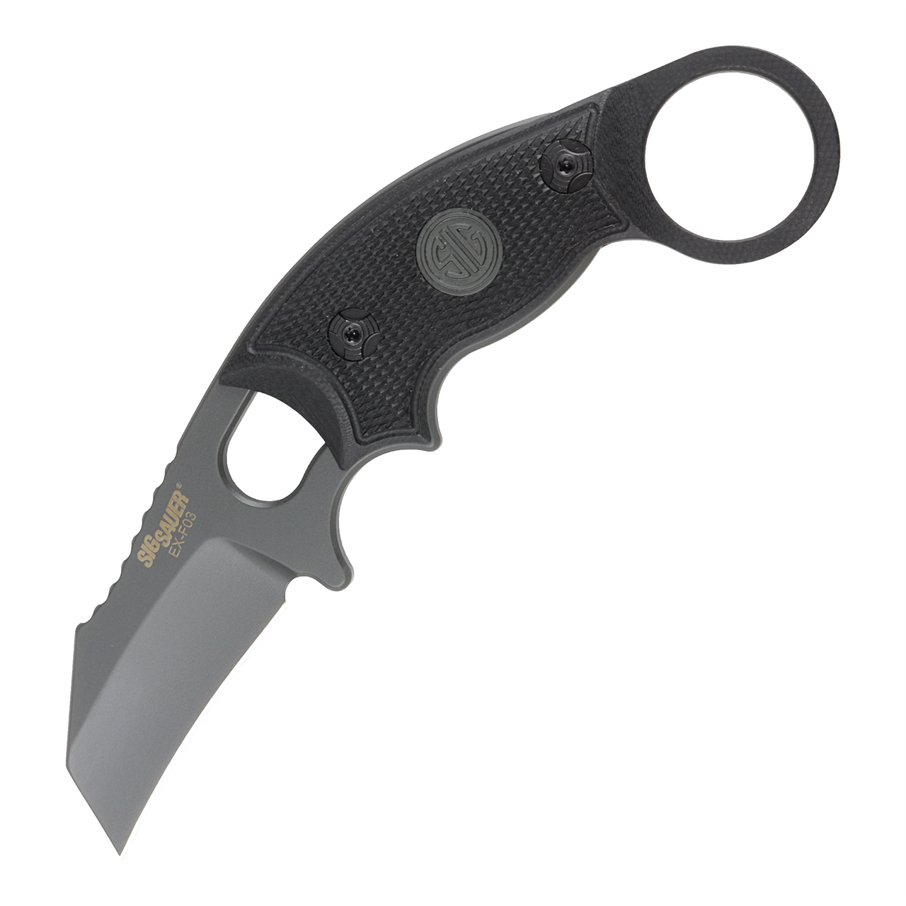 SIG EX-F03 Fixed Blade (Tactical) - Hawkbill Blade (Grey Cerakote