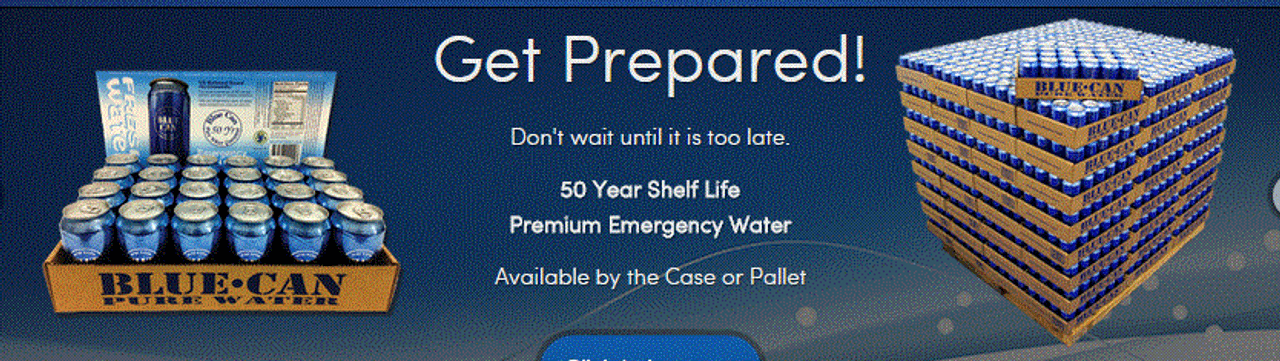BLUE CAN Emergency Drinking Water- 12oz –