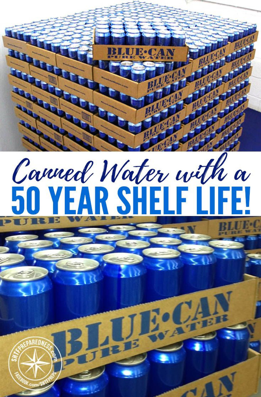 Big Blue Can Water  50-Year Shelf Life Purified Water Case
