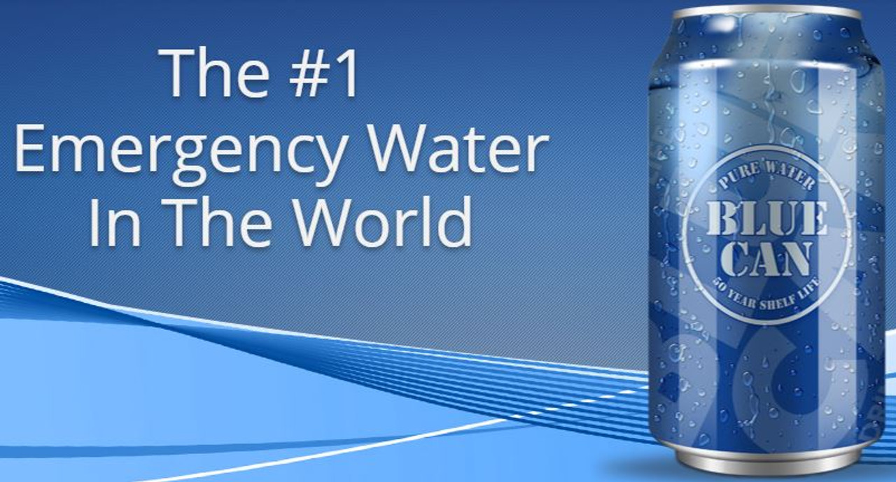 Blue Can Premium Emergency Drinking Water - 12oz 24 Pack