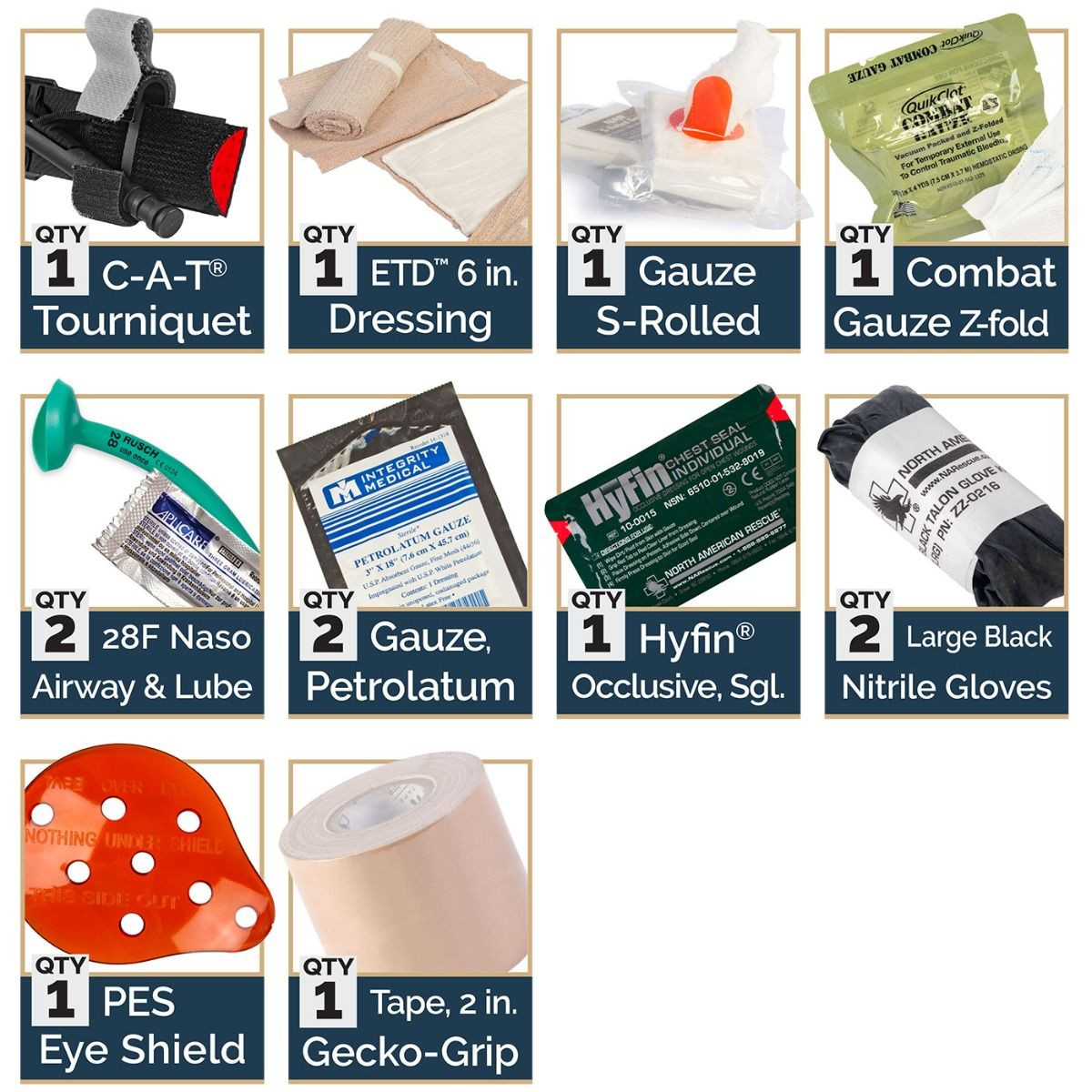 USCG IFAK w/ C-A-T Tourniquet & QuikClot Combat Gauze (NAR-80-0149)