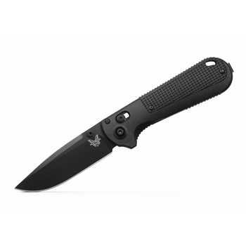 Benchmade Redoubt - Drop Point (Black Cerakote, Black Grivory)