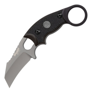 SIG EX-F03 Fixed Blade (Tactical) - 2.25" Hawkbill Blade (Grey Cerakote, Solid Black G10)