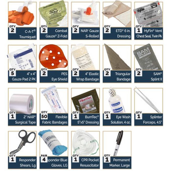 North American Rescue Range Trauma First Aid Kit Contents