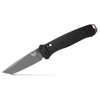 Benchmade Bailout knife with black tanto blade open