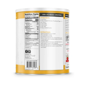 Simple Kitchen Freeze-Dried Powdered Eggs Can (72 Servings)