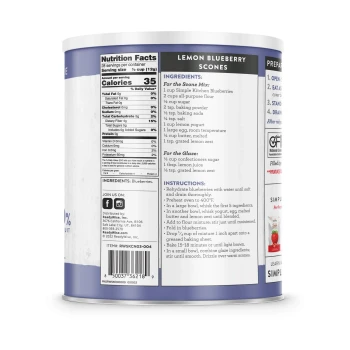 Simple Kitchen Freeze-Dried Whole Blueberries Can (28 Servings)