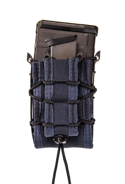 High Speed Gear Double Decker TACO rifle and pistol magazine pouch in black, front view