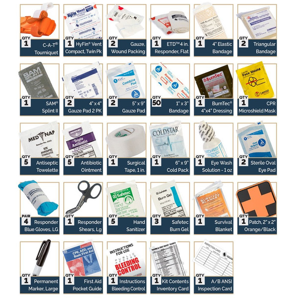 North American Rescue Trauma & First Aid (Watertight) Kit