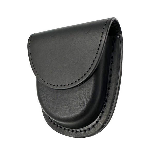 Boston Leather XL Rounded Cuff Case, Slot Back, Hook and Loop | Black