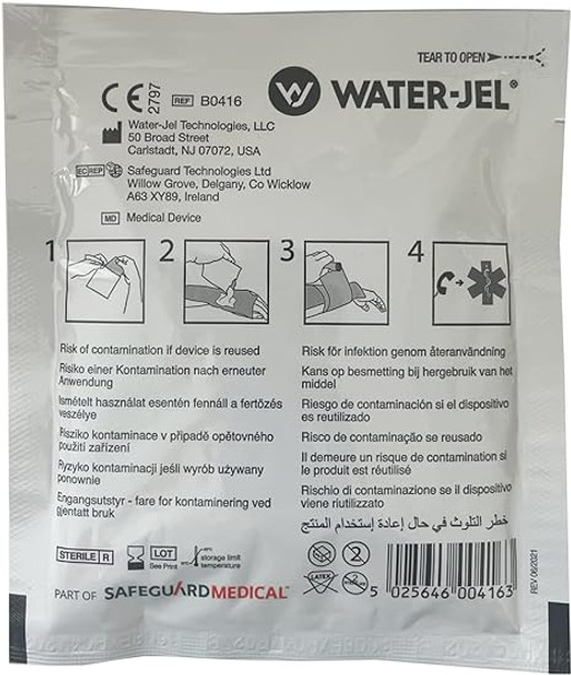 Water-Jel 4" X 16" Burn Dressing Back