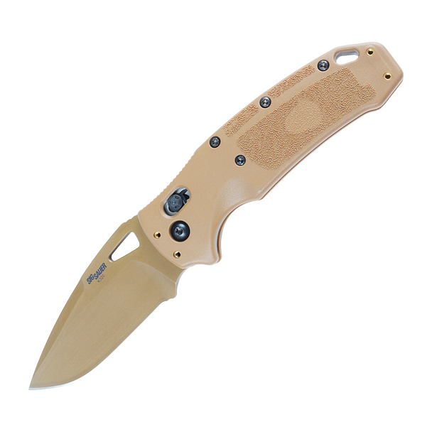 SIG K320 Manual Folder (M17/M18) - 3.5" Drop Point Blade (Coyote PVD, Coyote Tan Polymer)