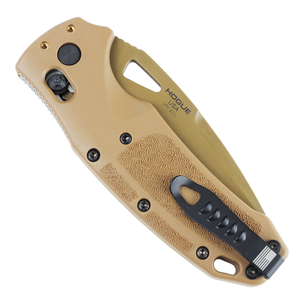 SIG K320 Manual Folder (M17/M18) - 3.5" Drop Point Blade (Coyote PVD, Coyote Tan Polymer)