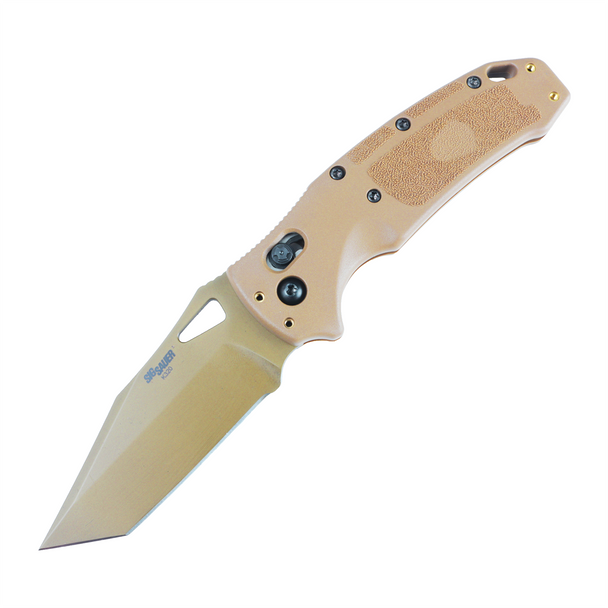 SIG K320® Manual Folder (M17/M18) - 3.5" Tanto Blade (Coyote PVD, Coyote Tan Polymer)