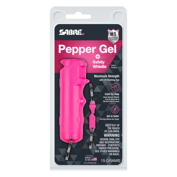 Sabre 2-in-1 Pepper Gel and Safety Whistle