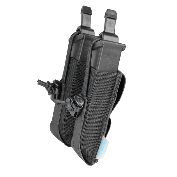 lue Force Gear Double Pistol MAG NOW Pouch black side view right