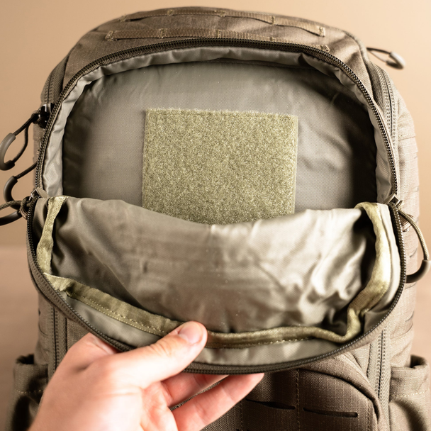 Eberlestock Romad Backpack front pocket with velcro panel