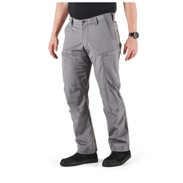 5.11 Apex™ Pant in worn with tactical boots and duty belt demonstrating fit. | Storm