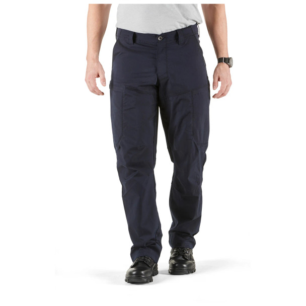 5.11 Apex™ Pant front view in dark navy showing cargo pocket layout and belt-loop support. | Dark Navy