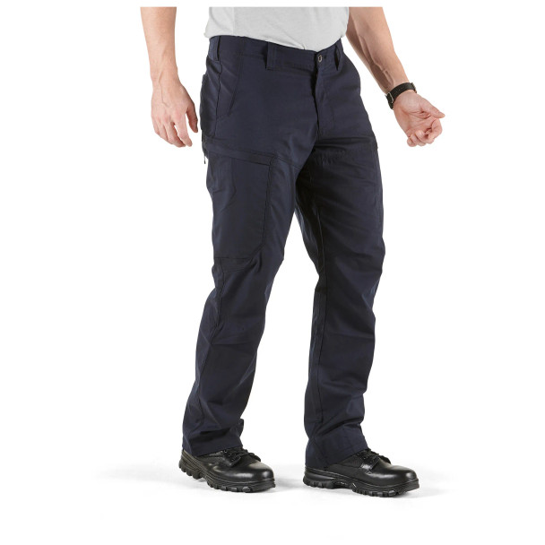 5.11 Apex™ Pant front view in dark navy showing cargo pocket layout and belt-loop support. | Dark Navy