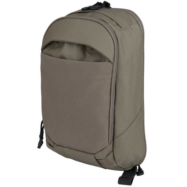 Vertx Urban Ghost Sling 10L VTX5304 shock cord full exterior front view showing front panel pocket and overall bag profile
