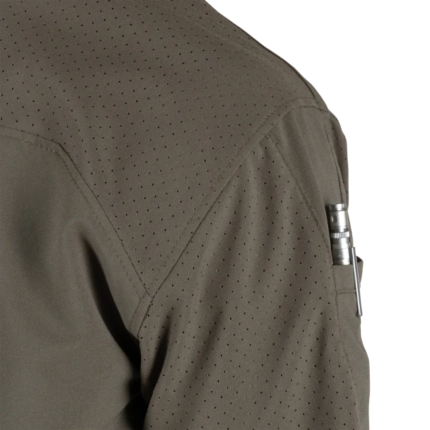 5.11 Tactical Freedom Flex Short Sleeve Shirt - Ranger Green - Shoulder Vent Detail