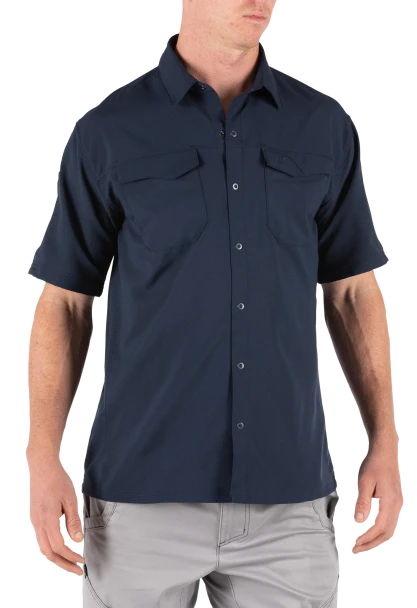 5.11 Tactical Freedom Flex Short Sleeve Shirt - Peacoat - Front View