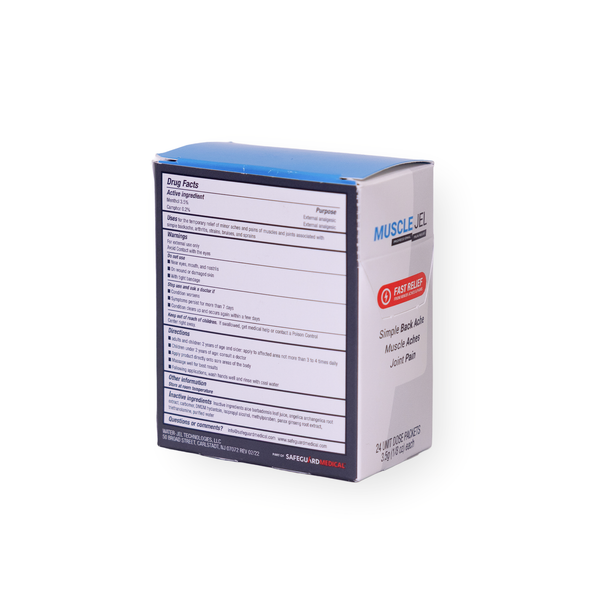 Muscle Pain Relief Gel Water Jel Packets 24/box
