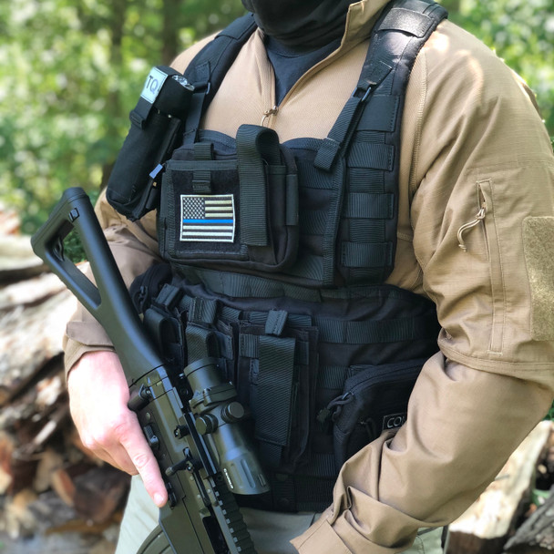 Condor Modular Chest Rig Pro Combination w/ Three AR/M4 mags and Pistol Pouch