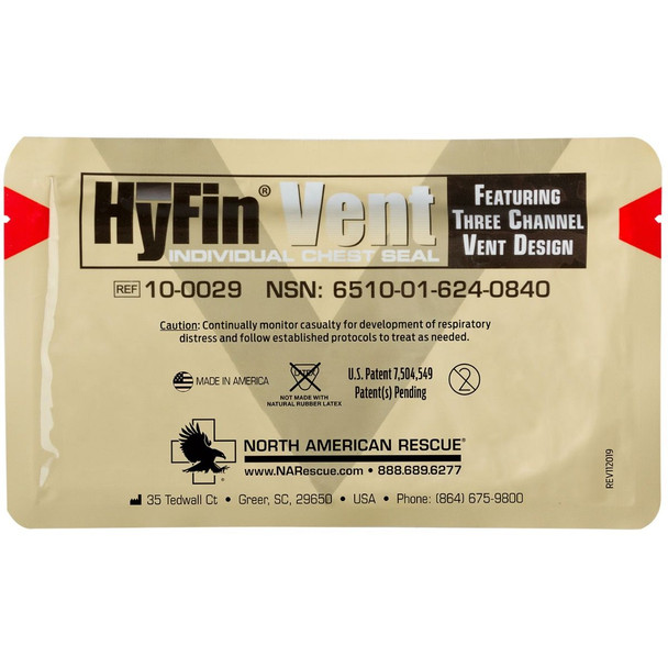 North American Rescue HyFin Vent Chest Seal - Individual