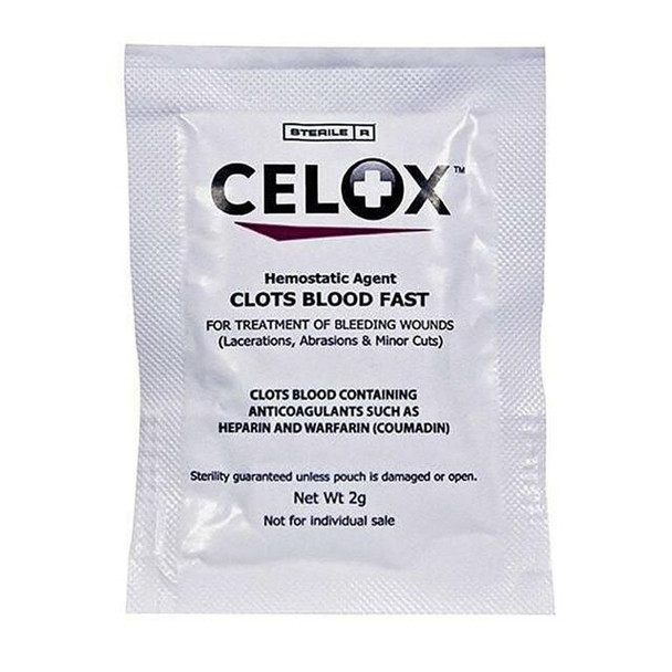 Celox Hemostatic Blood Clotting Crystal 2g  - Bulk Pack 200