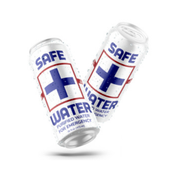 emergency cans of water