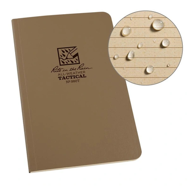 Rite in the Rain tan all-weather tactical notebook