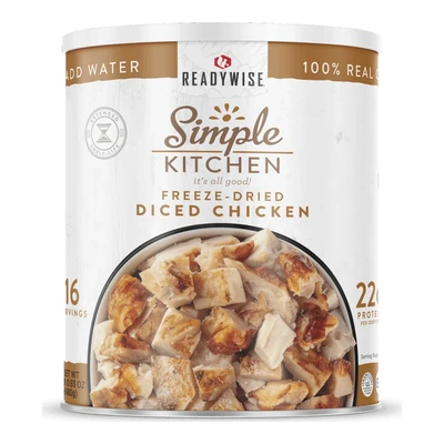 Simple Kitchen freeze-dried diced chicken #10 can