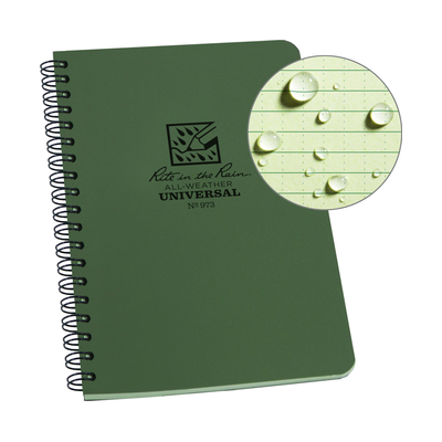 Rite in the Rain green all-weather notebook