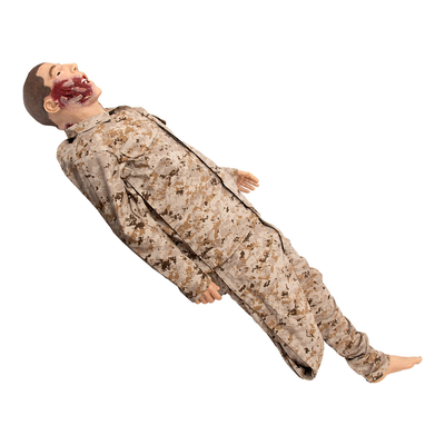 Full-body trauma training manikin in ACU uniform